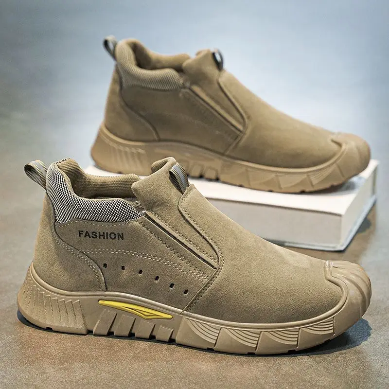 

Мужские повседневные ботинки цвета хаки, мужская кожаная обувь на плоской подошве, элегантные слипоны, дешевая распродажа, удобная новая социальная обувь из искусственной кожи, предложение