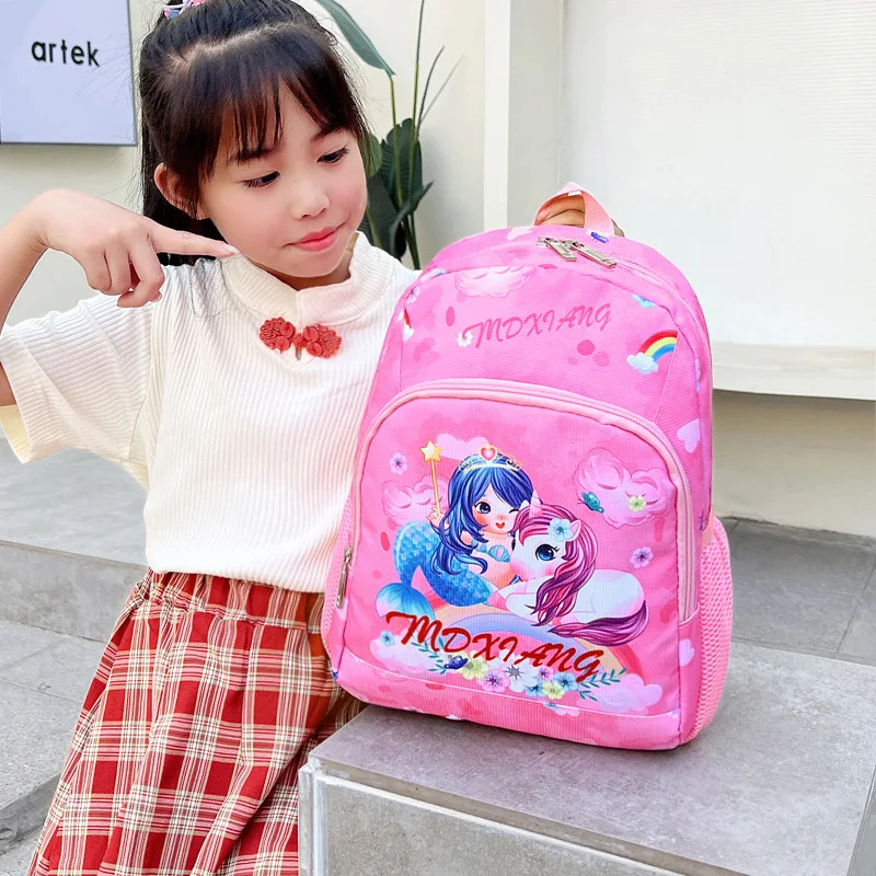 Children's School Bag Cartoon Fashion Cute Dinosaur Astronaut Lightweight Waterproof Backpacks for Kindergarten Boys and Girls