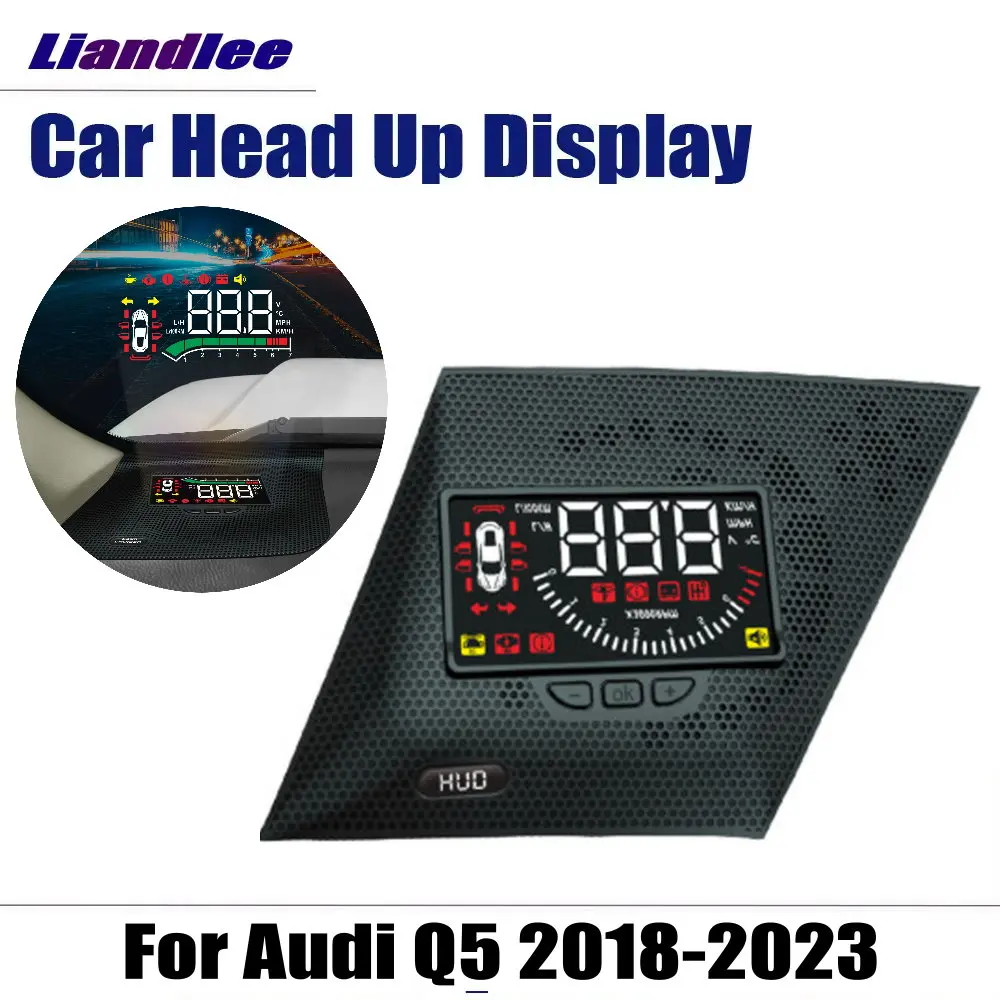 

Car Head Up Display HUD For Audi Q5 (80A) 2018-2023 Speaker Cover Electronic Accessories Auto LED Screen Windshield Projector
