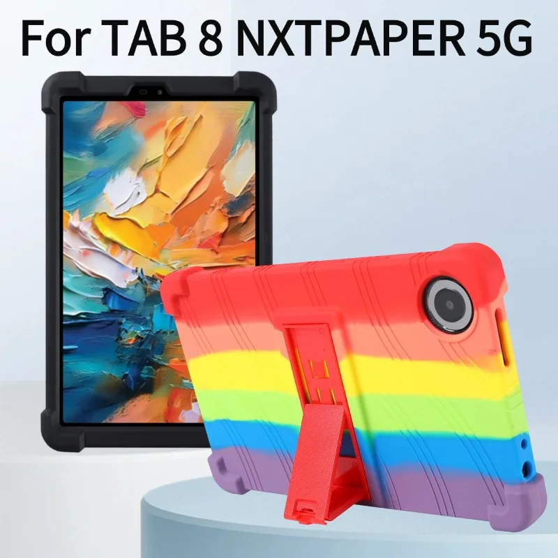 

For TCL TAB 8 NXTPAPER 5G 8.7 Inch 8189S Tablet Case Shockproof Cover Kids Soft Silicon Stand Protective Shell