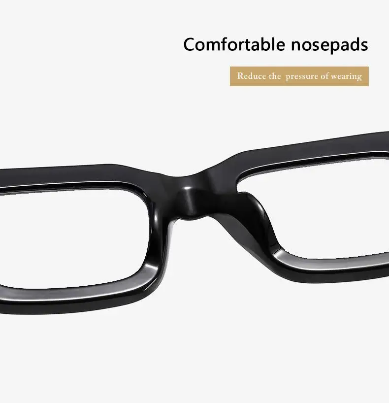 FELRES Männer Frauen Dicken Rahmen Anti Blau Licht Lesebrille Klassische Quadratische Gläser Presbyopie Brillen Brille – Detail 13