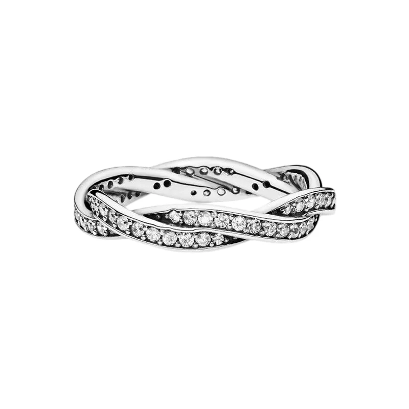 Hot selling 925 silver ring, crown and gold heart-shaped ring, used for wedding parties, fashionable jewelry gifts