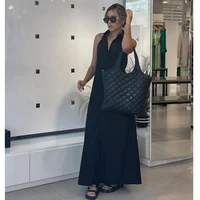 Dresses Summer Women's 2026 New Neck-Hanging Elegant Long Holiday Dress Women Street Chic Youth Loose Fashion Dress - Image 2