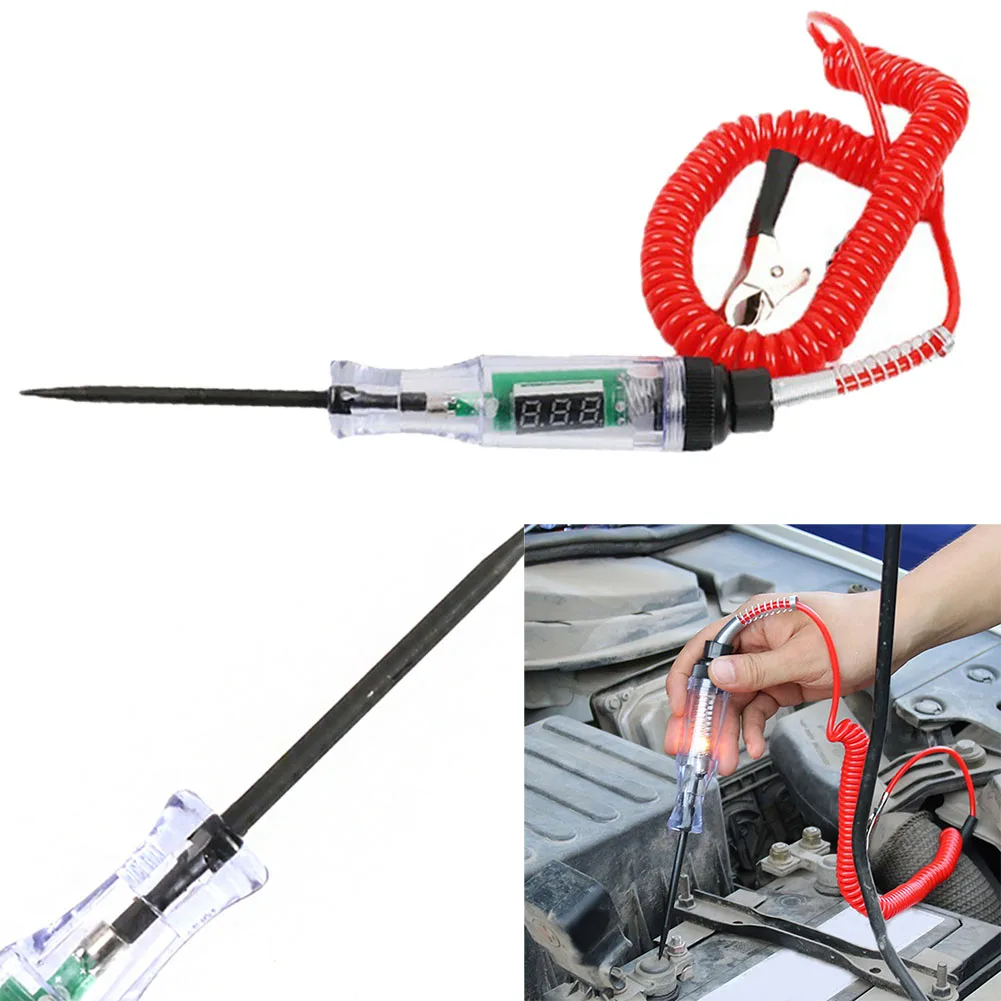 اكسسوارات السيارات سيارة جهاز فحص الدائرة الكهربائية السيارات أسلاك السيارات الكهرباء الميزات الصمامات أداة تشخيص لمبة الضوء الأرضي