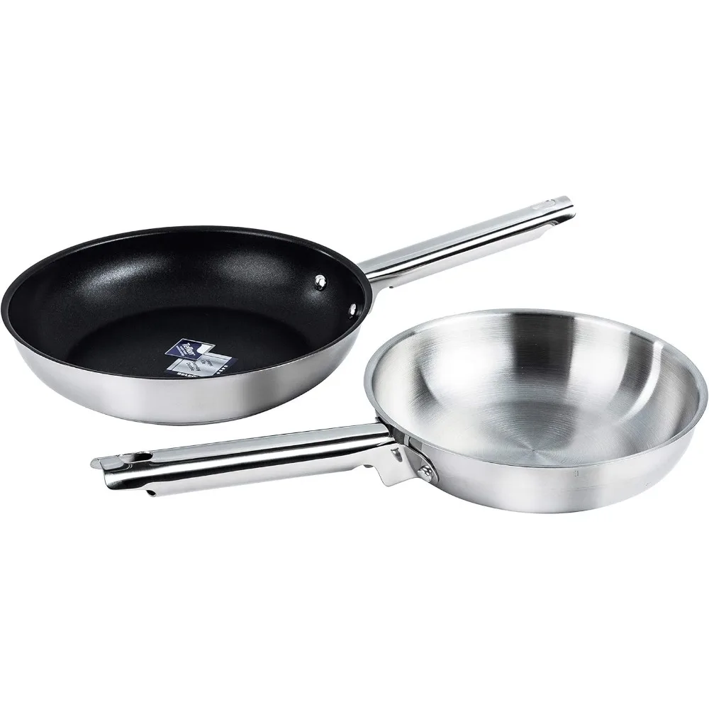 Набор индукционной посуды из нержавеющей стали от Karcher Jovita: кастрюли, сковороды и кастрюли из 10 предметов со стеклянными крышками