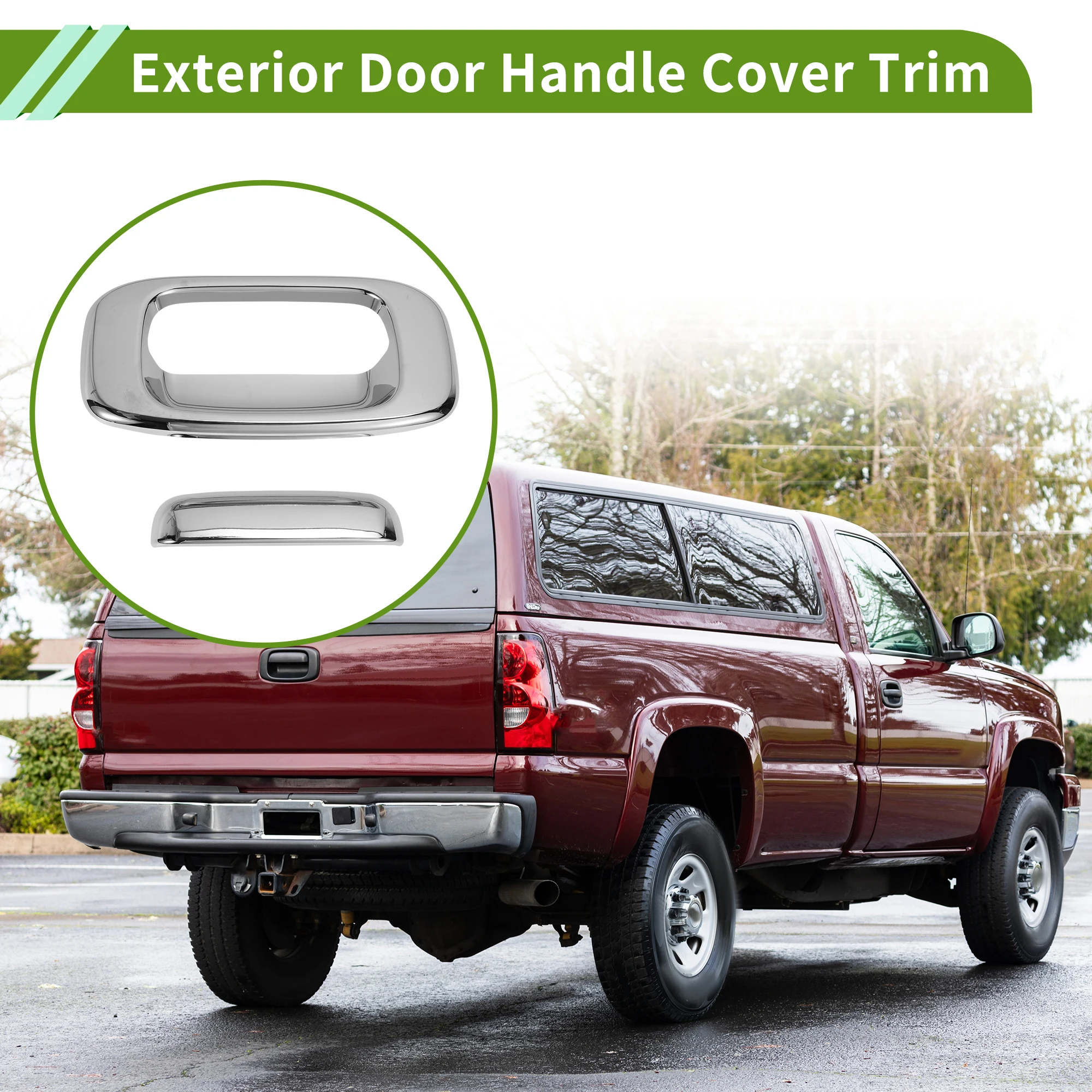 

UXCELL Накладка на внешнюю дверную ручку, накладка на дверную ручку багажника для Chevy Silverado 1500 1999-2006, ABS, 1 комплект