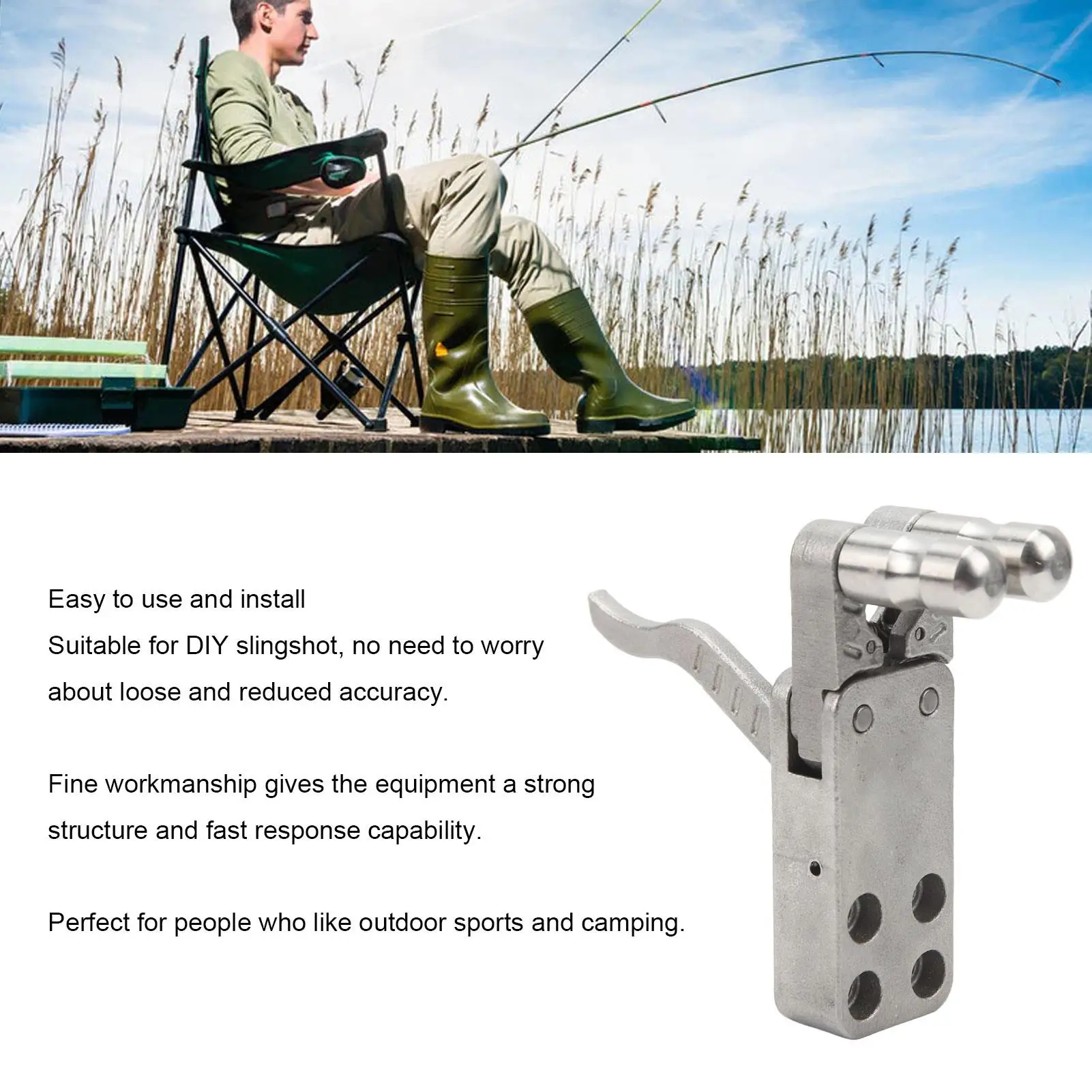 Stainless Steel Slingshot Release Device - Deformation Resistant, Quick Response Grip for DIY for camping Adventures