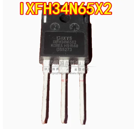 

5PCS IXFH34N65X2 34A 650V TO-247 new original Power MOSFET transistor