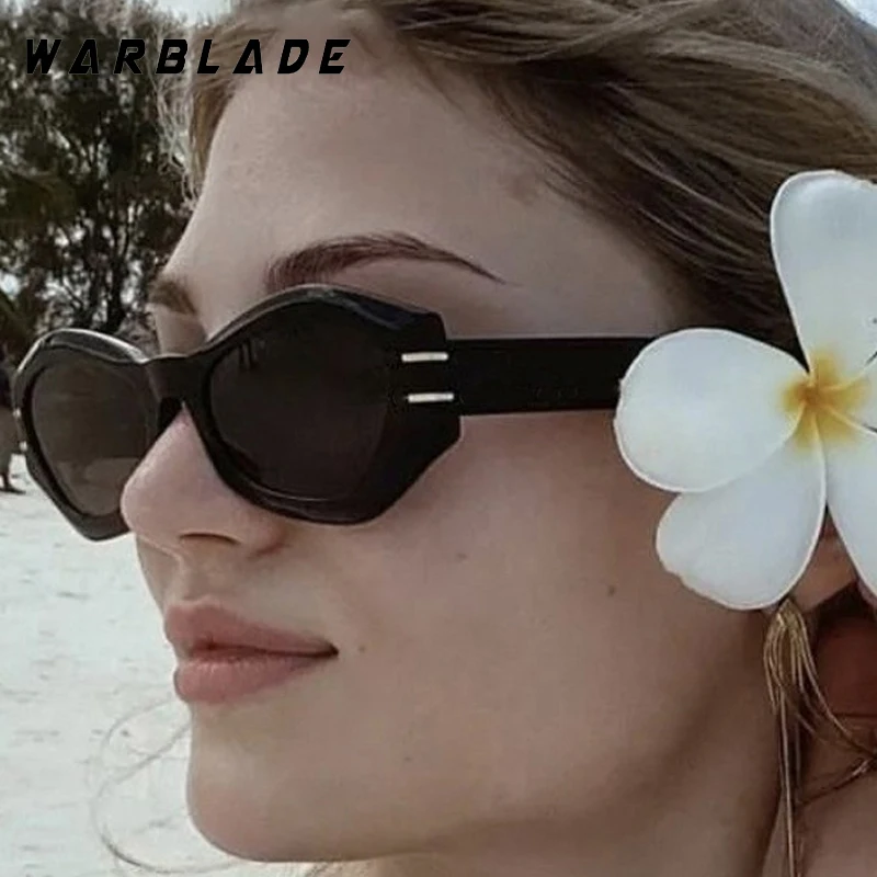 

Fashion Personality Irregular Cat Eye Candy Color Women's Sunglass Luxury Rivets Design Men Sunglass Summer Travel Goggles UV400