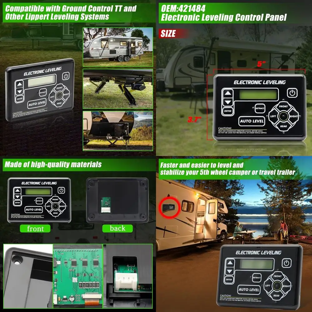 421484 Sistema de nivelación automática RV para panel táctil Reemplazo del conjunto del panel de control de nivelación electrónica para RV 5.a rueda y viaje T