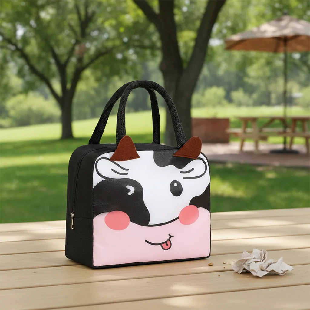

Portable Cartoon Stereoscopic Lunch Bag Thermal Thermal Bag Insulated Lunch Box Bags Lunch Box Accessories Oxford Cloth Tote Bag