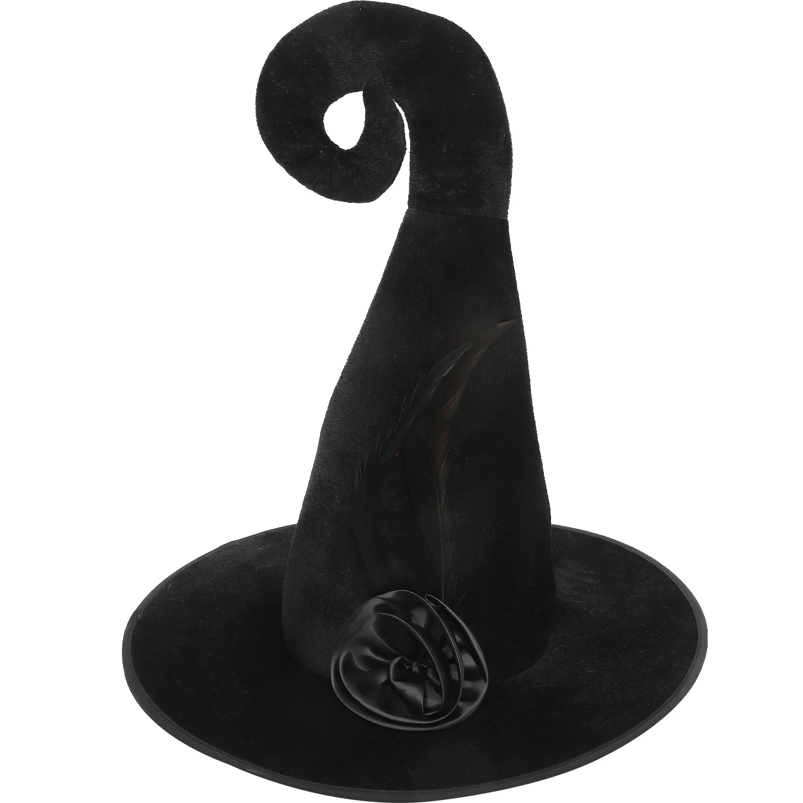 

Stylish Halloween Witch Hat Supple Comfortable Multi Purpose Cosplay Ornament Portable Washable Long Lasting Festival Adornment