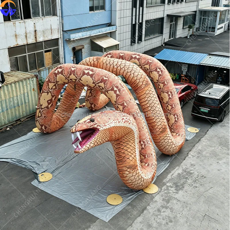 Giant Simulated Python Inflatable Arch, Animal Model Decor for Zoo Exhibition, Party & Themed Event Ornaments