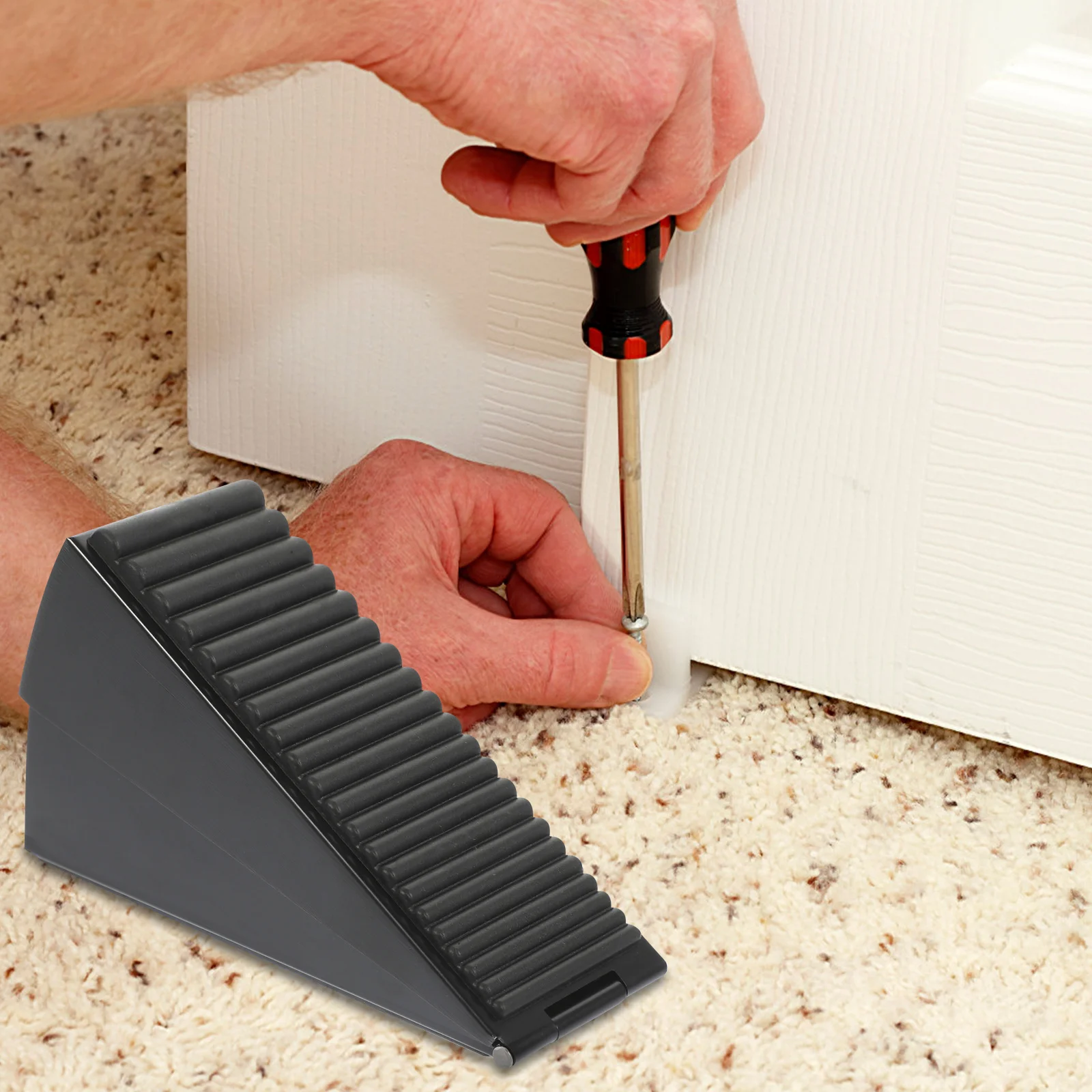 Pragmatische deurstopper Spring Design Anti-Collision Wedge Nagelvrije vloermuurbeschermer voor slaapkamerstopper