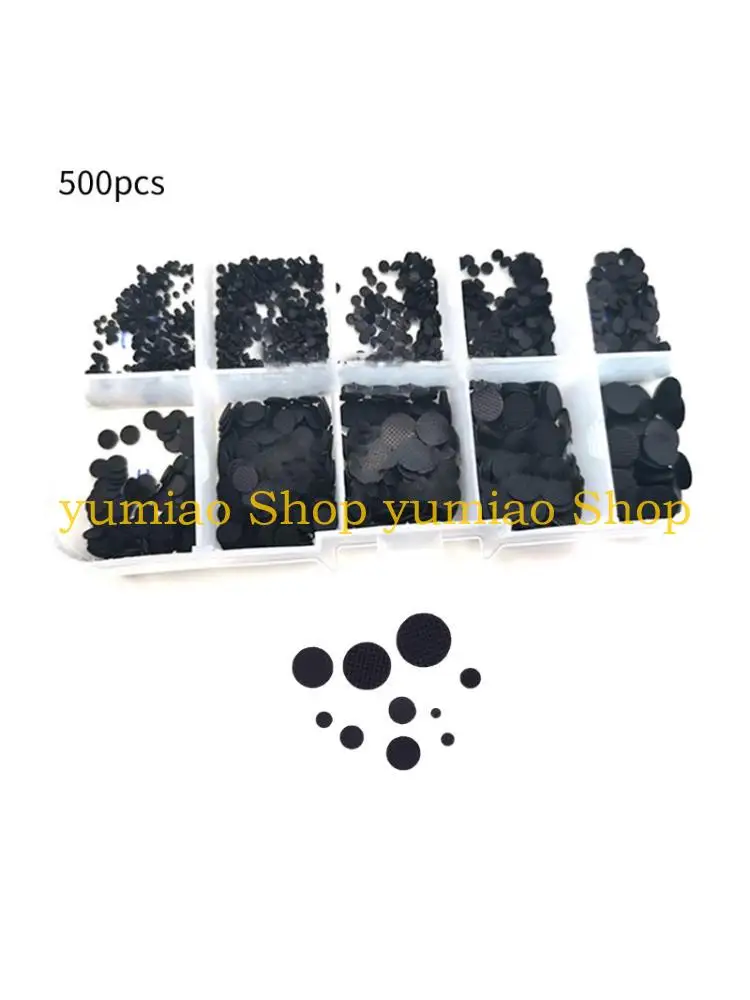 587B 500Pieces Conductive Rubber Keypad Buttons Various Size Replacement Parts