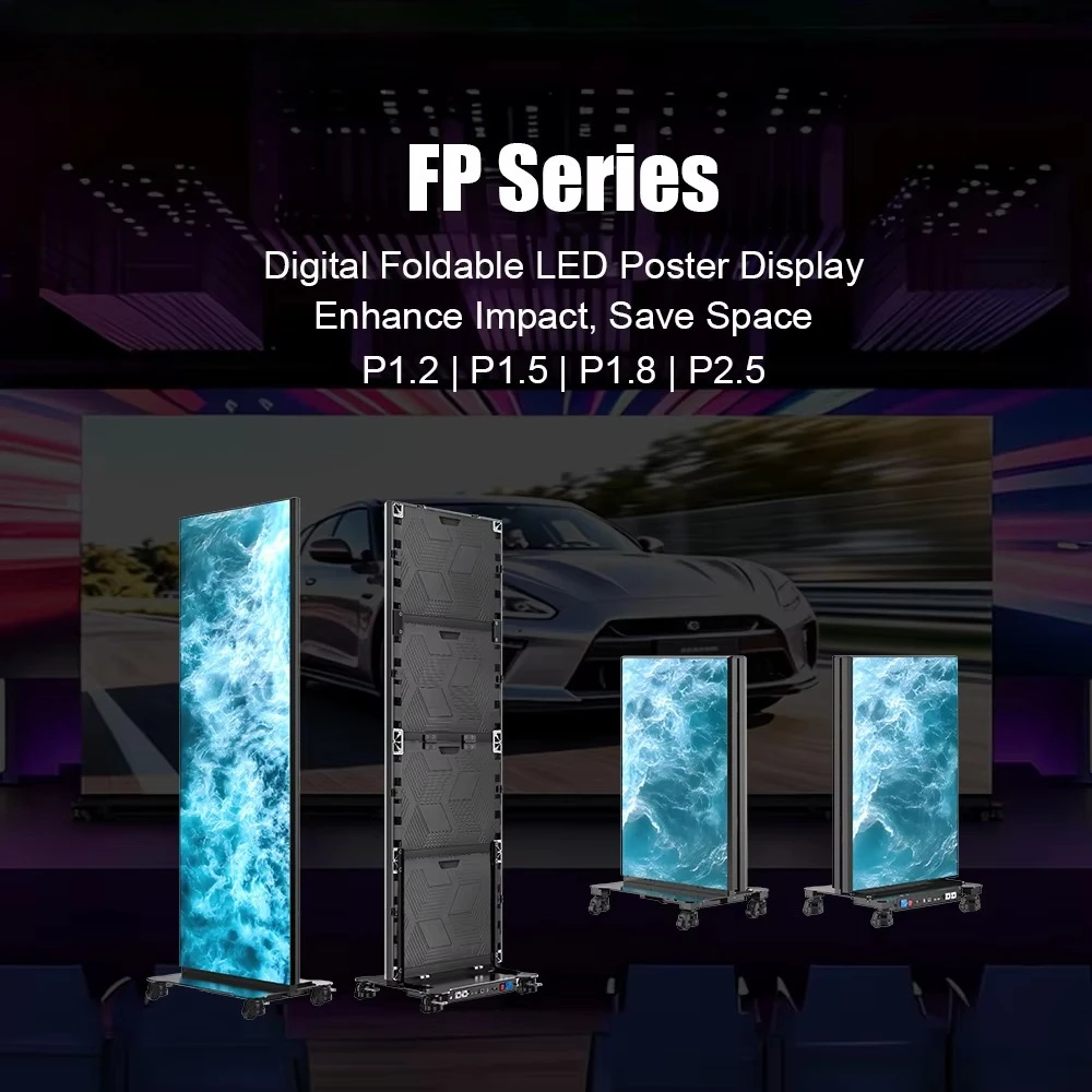 SaiRui P1.8 P2.5 GOB Seamless Splicing Portable Smart Advertising LED Screen Digital Indoor LED Poster Display for Events