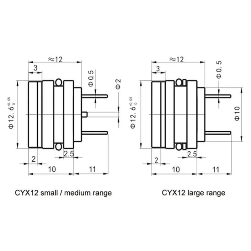 CYX12 100mV Ceramic Capacitive Pressure Sensor -100kPa~100MPa Accuracy 0.5% FS IP65 for Petroleum Chemical Industry Low-Cost