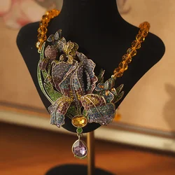 Gao Ding, A Well-known Designer in Europe and America, with The Same Heavy Industry Luxury Inlaid Colorful Crystal Necklace