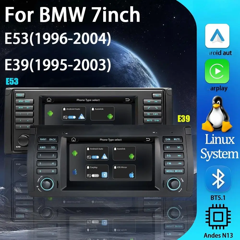 For BMW E39 E38 X5 E53 7