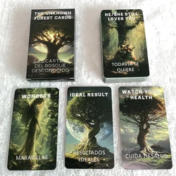 Spanish and English Oracle Cards, The Unknown Forest Tarot Cards 12x7cm, Prophecy Taro Deck, Fortune Telling Toys, 12x7cm Cards