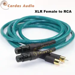 CARDAS Kabel audio HiFi z miedziano-srebrnym mieszanym oplotem w kolorze złotym XLR żeński/męski na RCA Kabel balansujący RCA na RCA Kabel sygnałowy