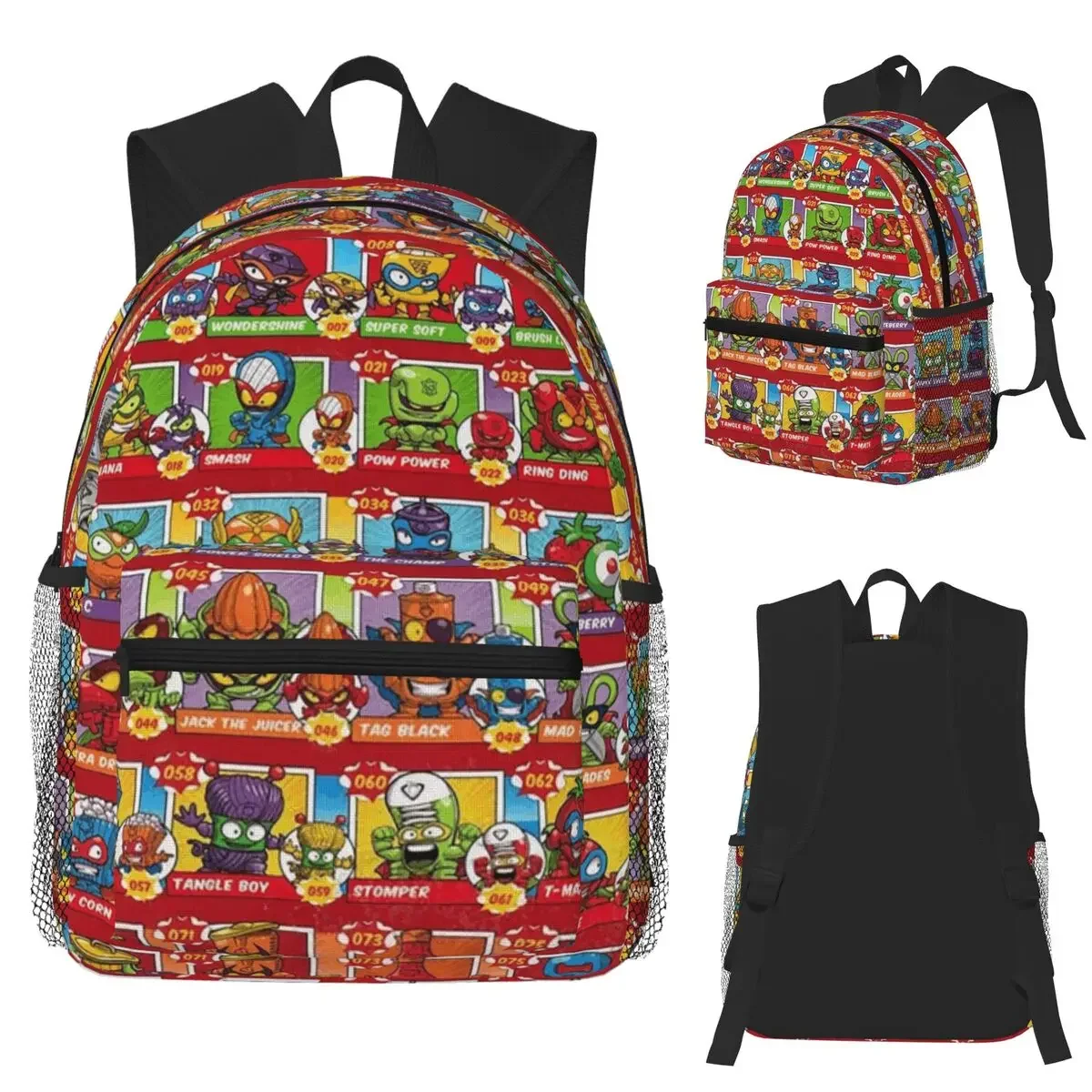 Funny Super Zings Student Backpack School Bag Hiking Travel Daypack for Men Women Fashion Bookbag Shoulder Bags