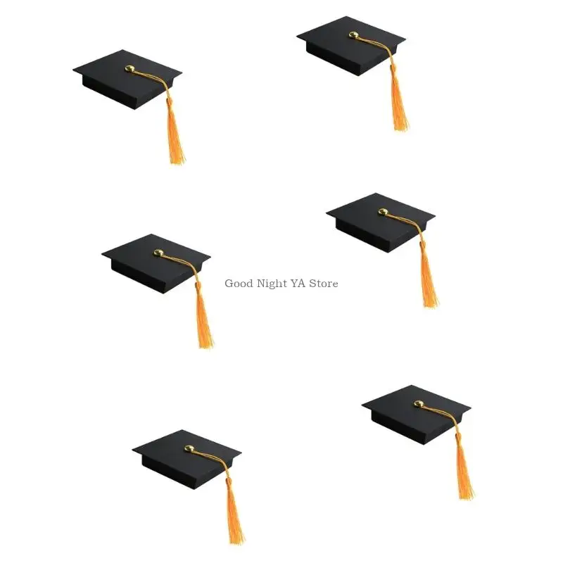  Sophisticated Decorative Hard Paper Jewelry Organizers Graduation Caps Shaped Storage Box for Party Gifts