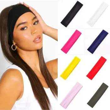 Diadema deportiva para mujer, diadema de Yoga, bandas elásticas para el cabello a la moda, gorros para correr y Fitness, turbante, banda para el sudor, accesorios para el cabello de maquillaje