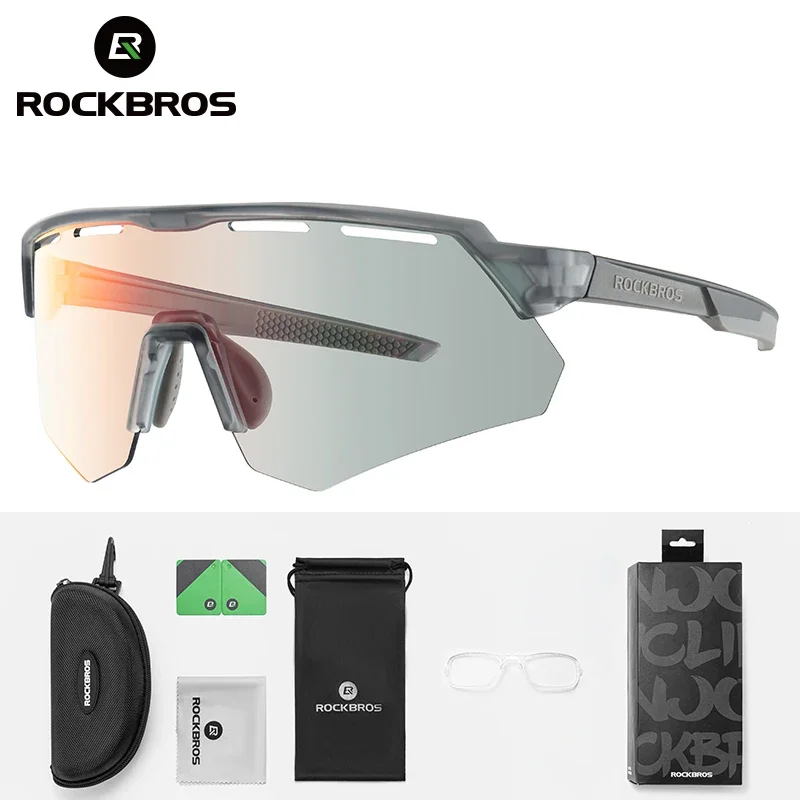 

ROCKBORS Bicycle Glasses Photochromic / Polarized Lens Bike Eyewear Sunglasses Myopia Frame MTB Road Cycling Goggles Glasses