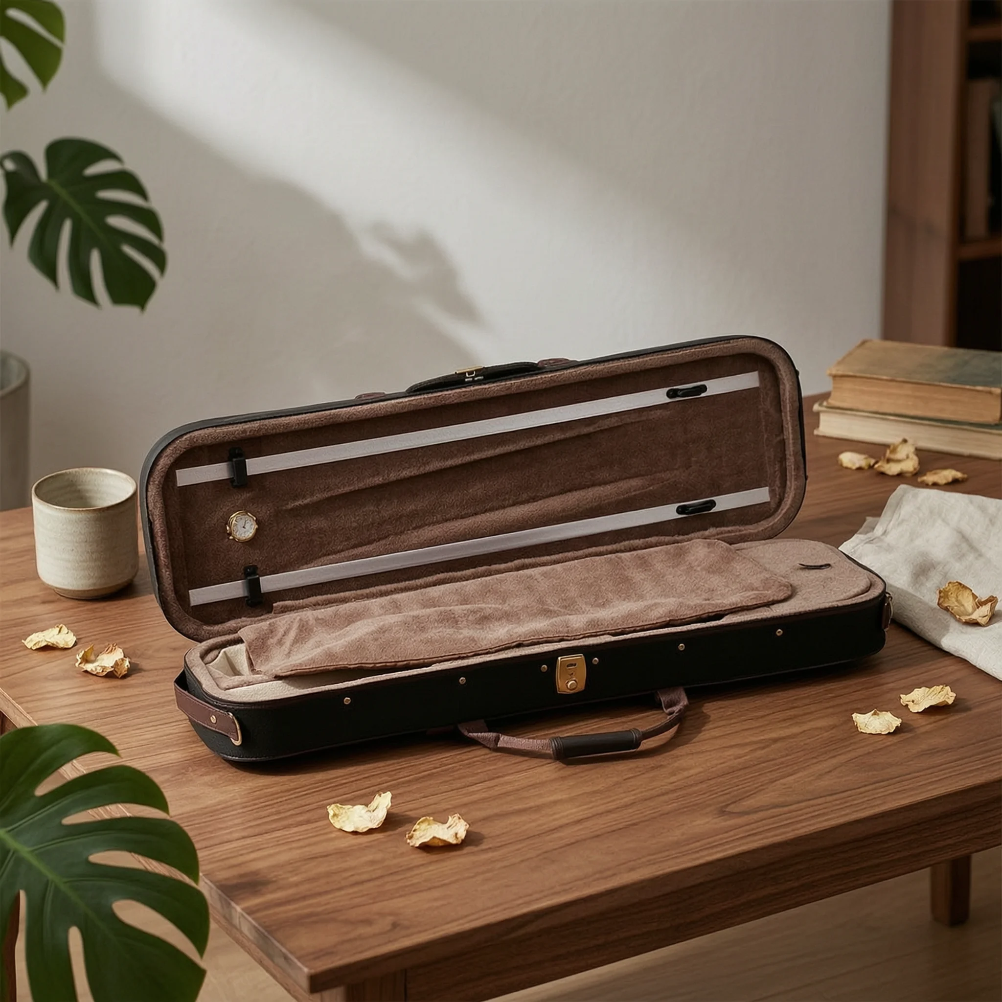 Violin Case Hard Shell Violin Case with Bow Holders Safeguarding Padded for Violinists, Travel, Rehearsals
