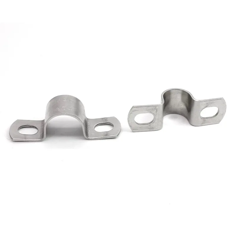 1-10pcs 304 Stainless Steel Thickened Saddle U-Shaped Throat Buckle Hose Clamp Water Pipe Clamps M8-M200