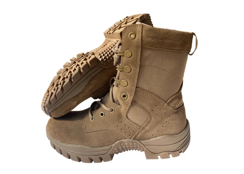 

New Brown Combat Training Boots Summer Men's Boots Mountaineering Outdoor Desert Boots