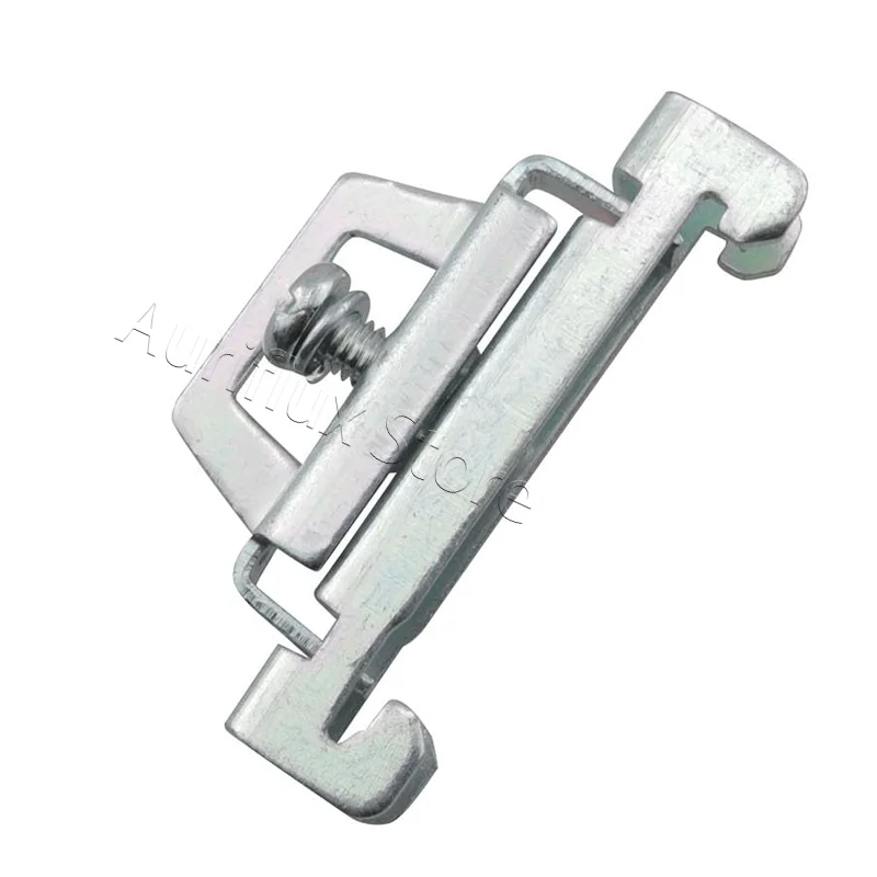 35mm DIN Rail End Stop Clamp Metal Terminal Block Fixing Clip Screw Mounted C45 Rail End Bracket