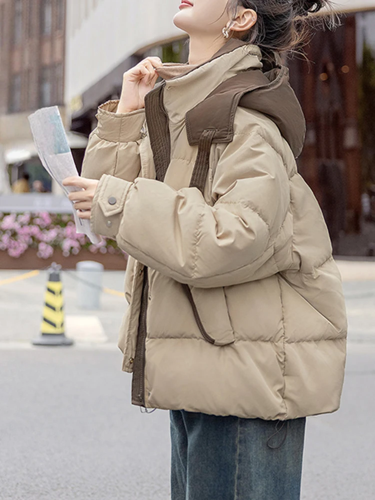 

Women's Winter Thiened down Cotton Jaet 2026 New Sle Small Size Design Sense ular Cotton Padded Coat Long Sve