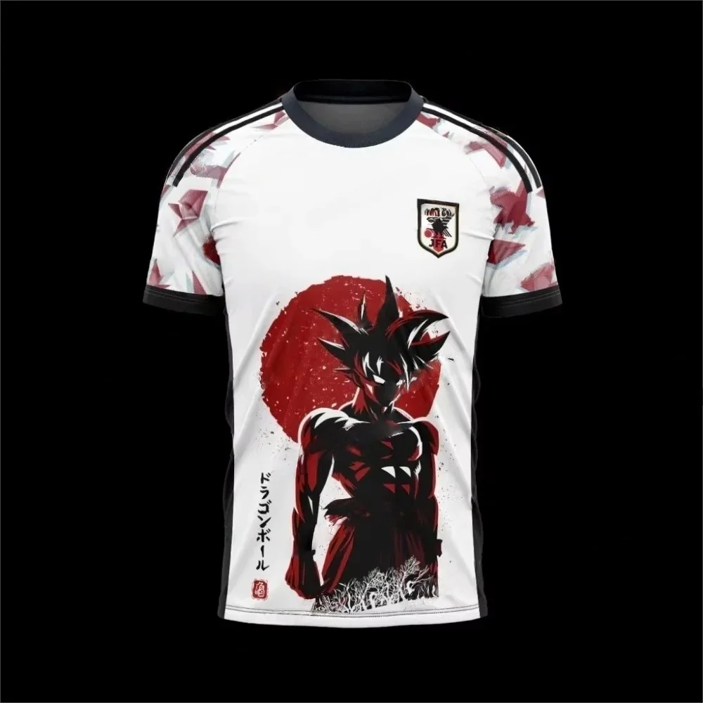 Dragon Ball Vegeta Anime Over Fußballtrikot für Kinder, Jungen und Mädchen, schnell trocknend, atmungsaktiv, für Spieltraining, Fan-Sport, kurzärmelige Oberteile – Detail 3