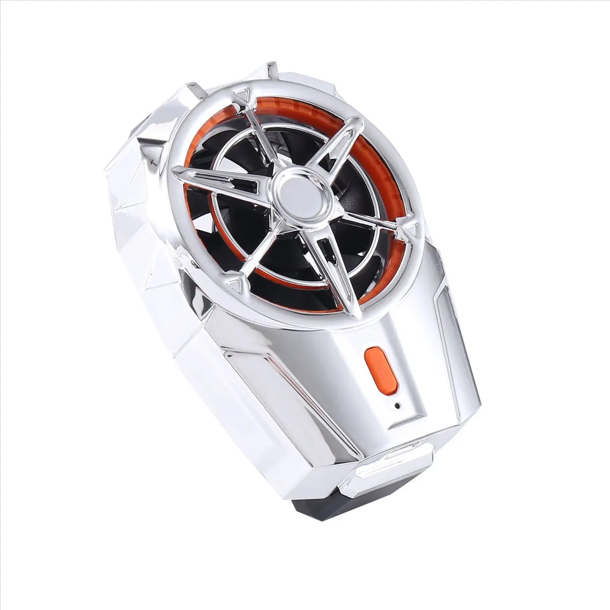 *ONE DAY Universal Mini Mobile Phone Cooling Fan Radiator Turbo Hurricane Game Cool Heat Sink Battery Model,Electroplated Silver