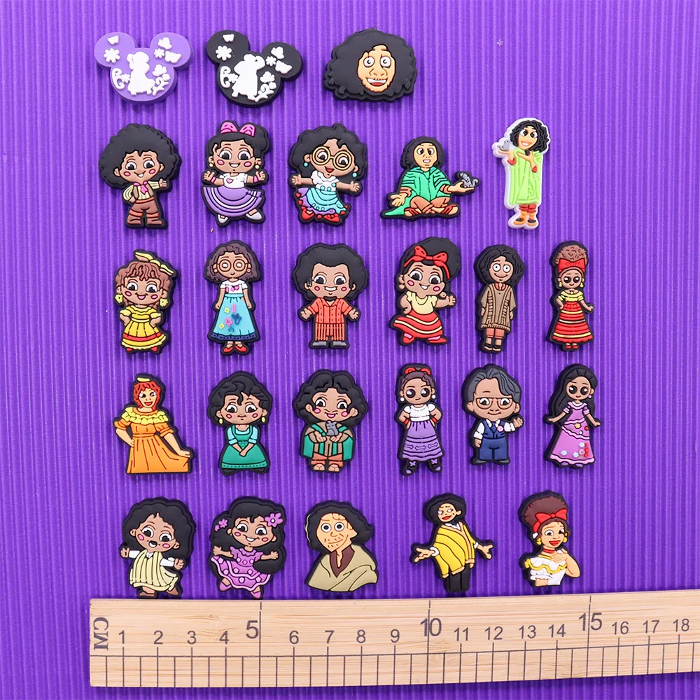 1-25PCS Miniso Disney Princess Mickey PVC Shoe Charms Children Adorable Decorations Garden Sandals Accessories Holiday Present