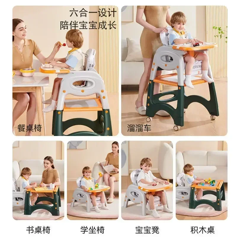 Silla de comedor multifuncional para bebé, asiento de crecimiento para niños, mesa de comedor, extraíble, versátil, venta al por mayor