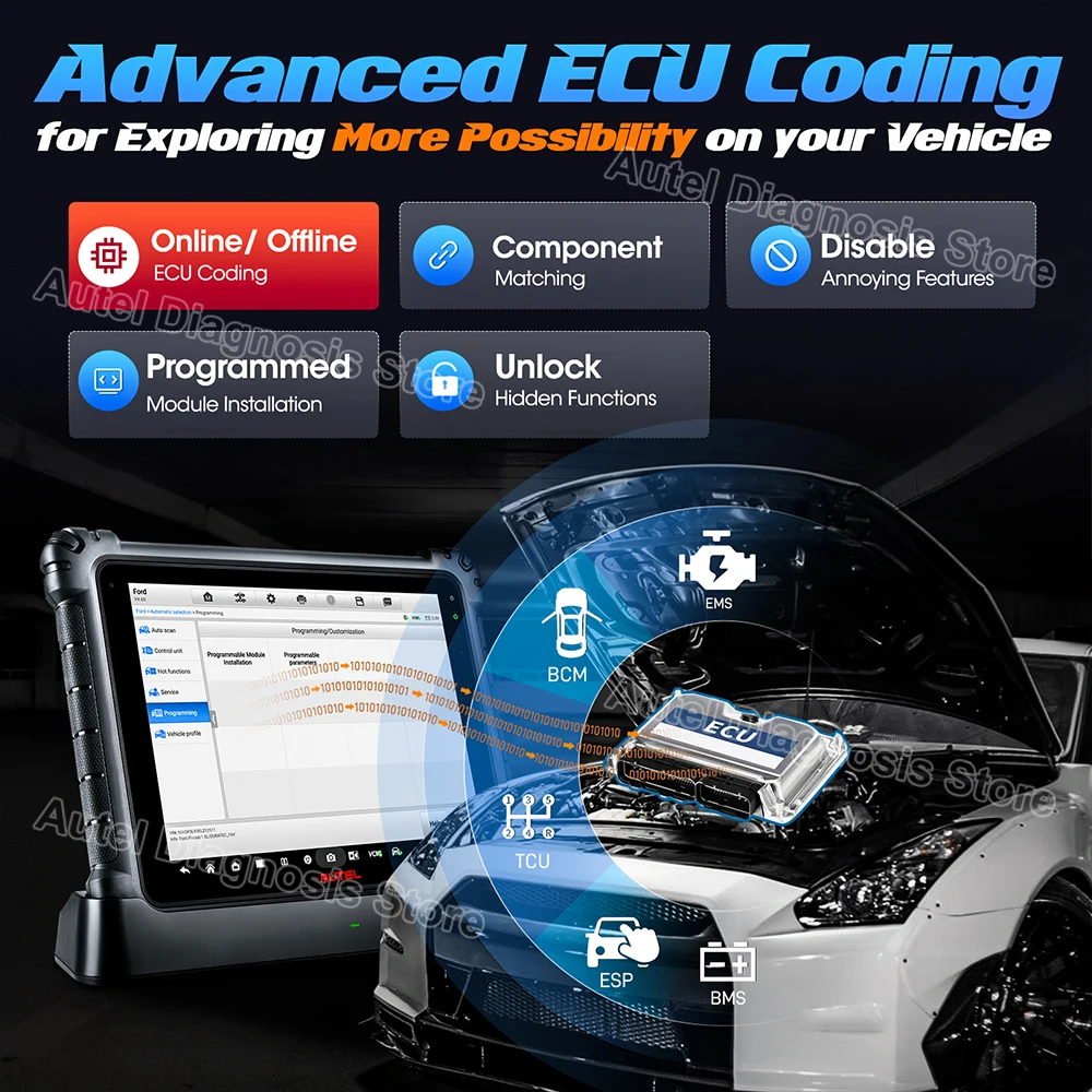 Autel MaxiSys Ultra Top Intelligentes Diagnosegerät, 5-in-1 VCMI, Topologie 2.0, ECU-Programmierung & Codierung, PK Ultra Lite/ Elite II PRO – Detail 12