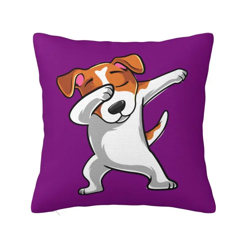 Jack Russell Terrier Pillow Case 45x45cm Decorative Dabbing Dog Dab Dance Move Luxury Cushion Cover Car Pillowcase