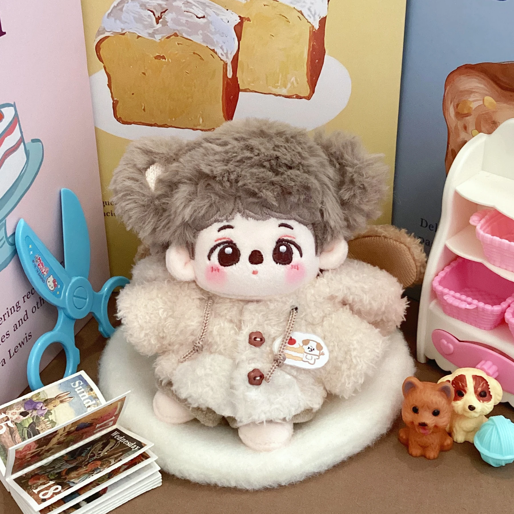 10 cm Plüsch Puppe Kleidung Handgemachte Mode Süße Nette Farbe Blockieren Hut Weste Sling Kleid Hosen Set Für Plüsch Puppe zubehör Spielzeug