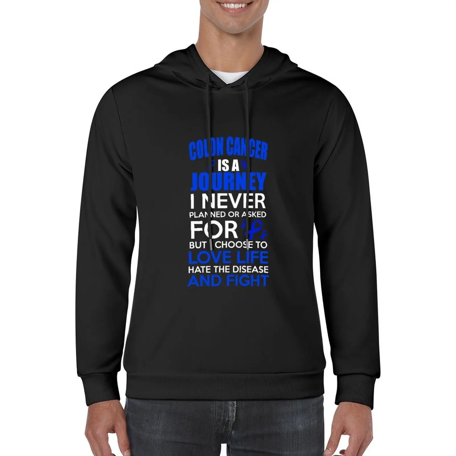 Support Colon Cancer Awareness Hoodie hooded shirt mens clothes autumn jacket men new hoodies and sweatshirts