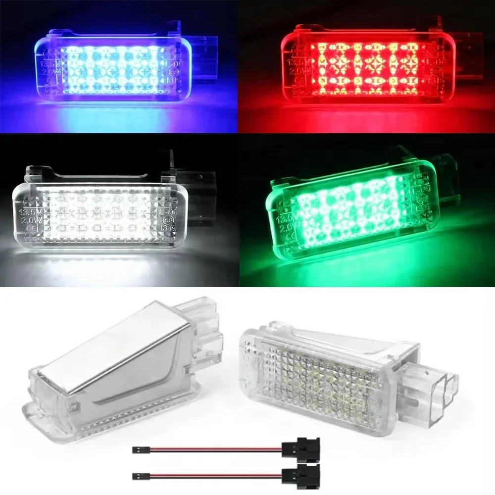 

2/4PCS LED Door Courtesy Interior Footwell Light Luggage Trunk Glove Box Lamp for Audi A3 8P A4 B6 B8 A5 A6 C5 A8 Q5 Q7 TT VW