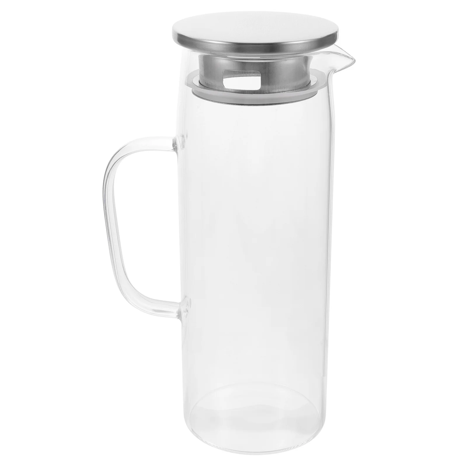 

Cold Water Pitcher Stainless Steel Large Capacity Juice Jug Hot Cold Drink Kettle Filter Lid Easy Clean Water Jug