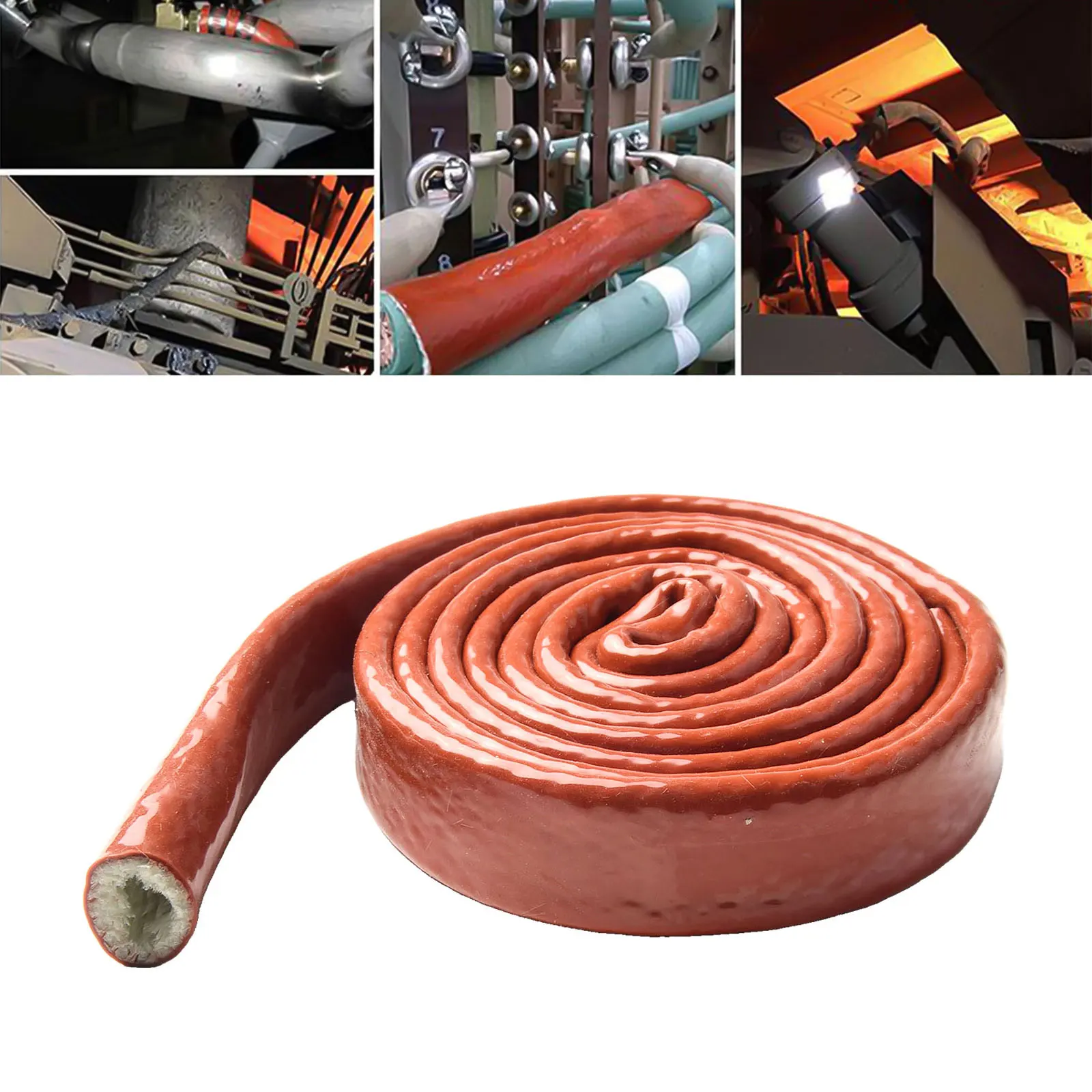 Alternative Casing Resistant Silicone Fiberglass Shield Smelters Specifications Iron Oxide Red Silicone OEM Number