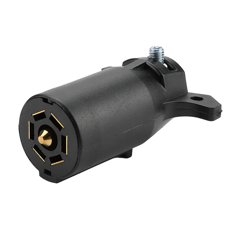 Replacement 7 Pin Round Trailer Towbar Plug 12V US Tow Plug Trailer Plug Connector Towing Plug Adapter Trailer Side
