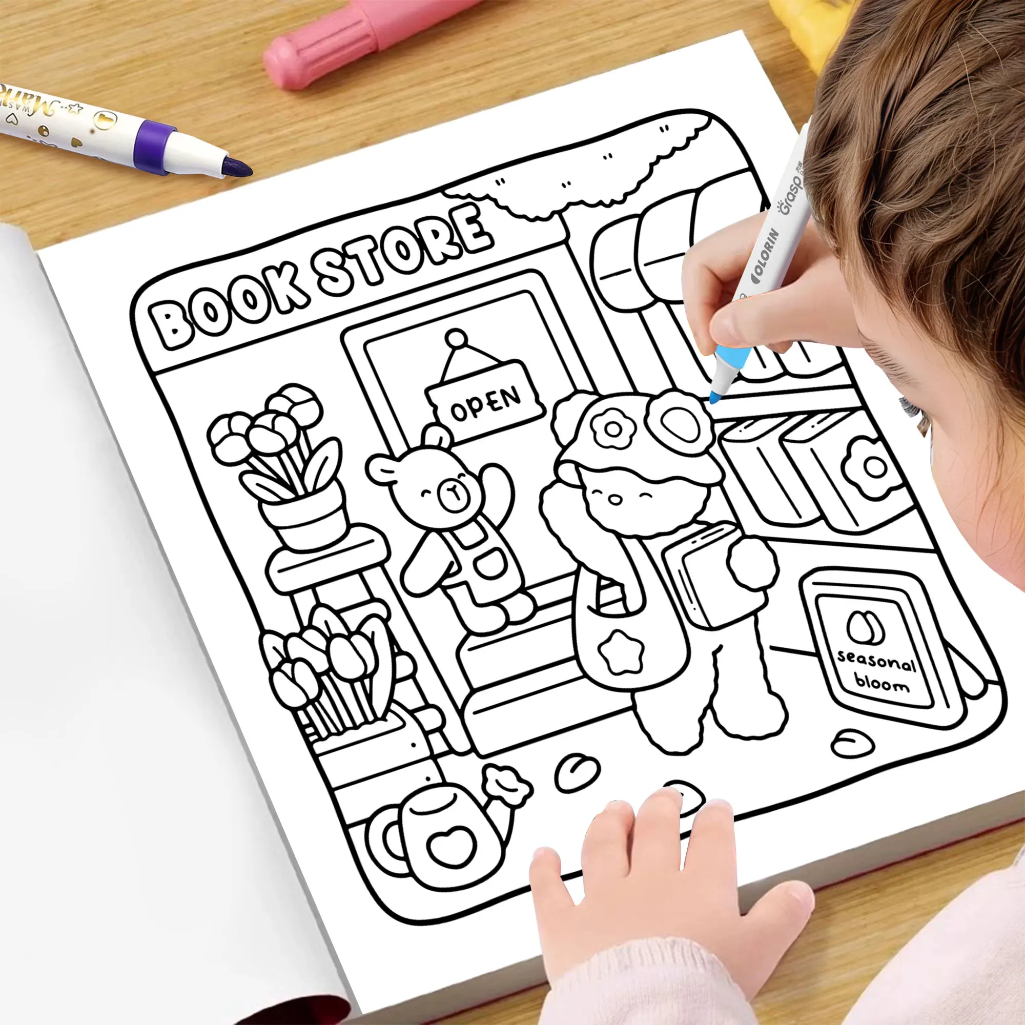 Adult Coloring Books Gentle Daily Adventures, Stress - Relieving Coloring for Family Creativity at Home