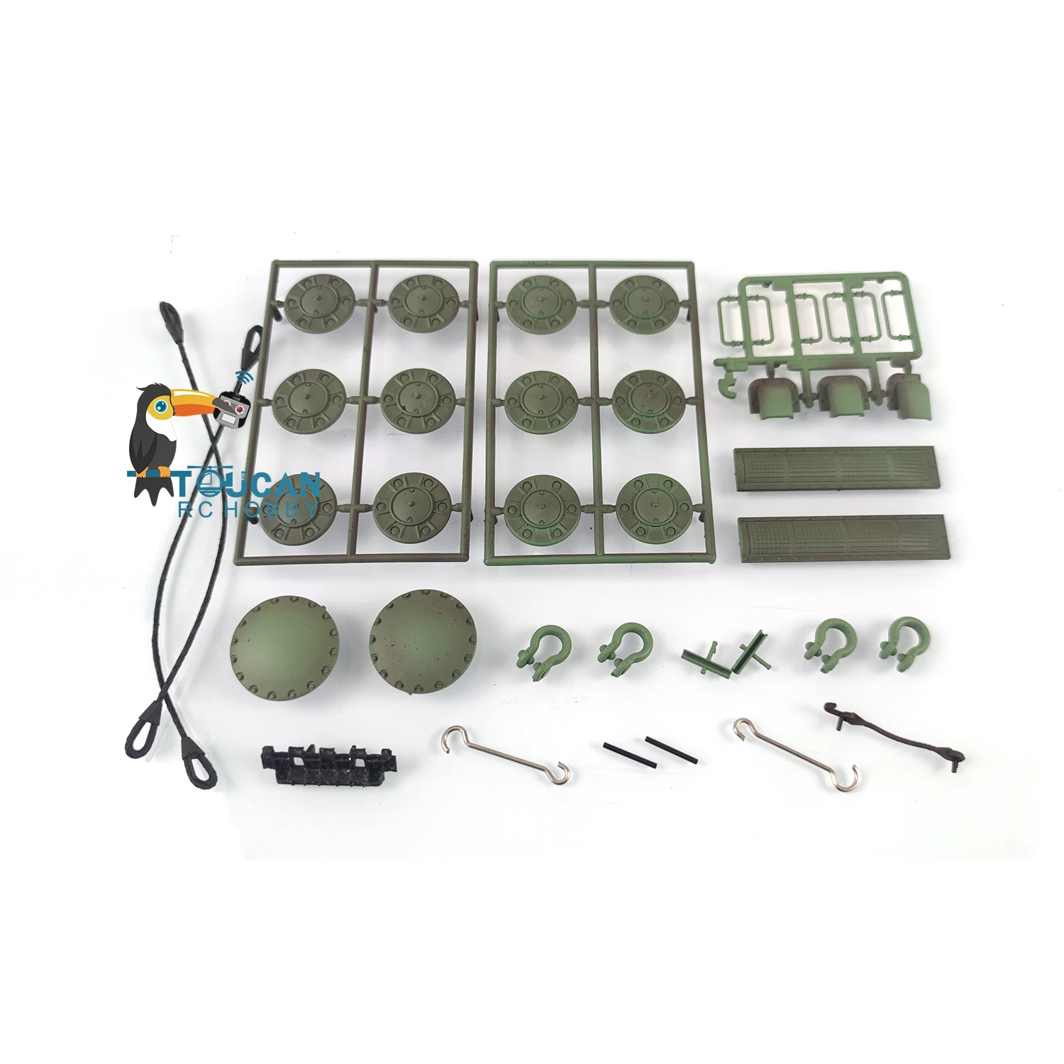 1/16 Heng Long Spare Part Russian T72 3939 KV-2 3949 T90 3938 RC Tank Plastikowa torba dekoracyjna Toucan Accessoriess Model TH19948