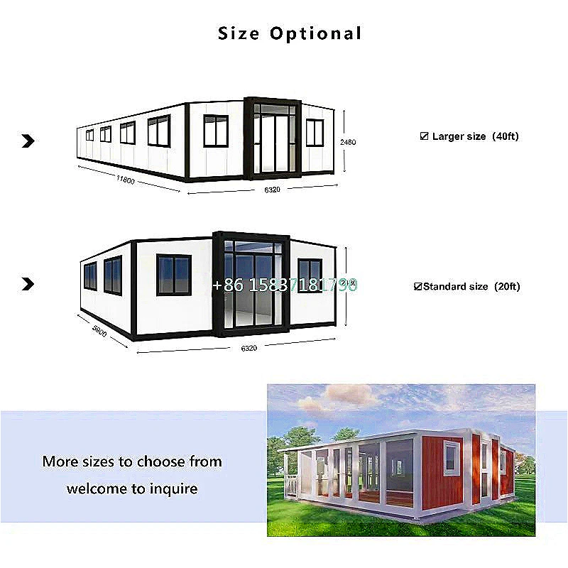 Prefab Container House Ready Living Container House Foldable House Economical Portable Fold Out Tiny Home Container Modular
