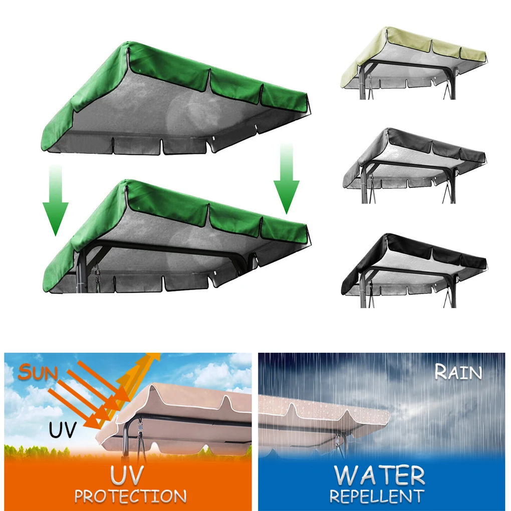 Outdoor Garden Swing Chair Hammock Canopy Outdoor Swing Chair Cover Playground Swing Chair Top Cover Waterproof Sunshade Canopy